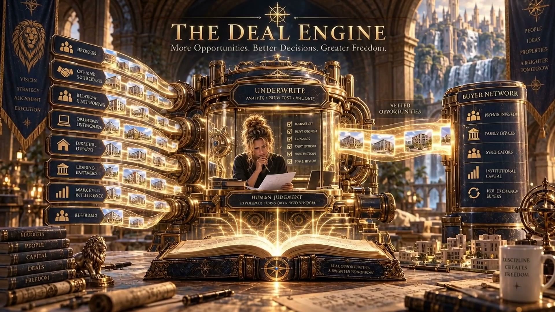The golden Deal Engine system from the film